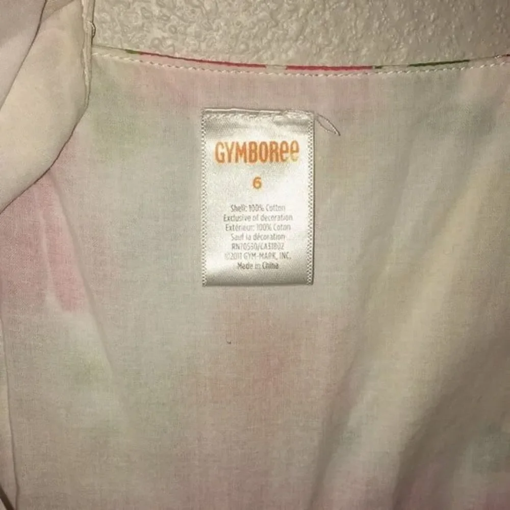 Gymboree Dress plaid floral size‎ 6 multi color embroidered jewels spring Easter